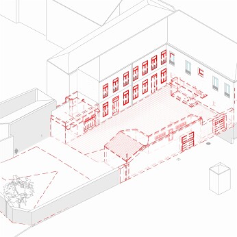 GUYObo79 - Vue 3D - Axonométrie existant + démoli Phase1 null