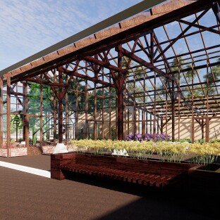 CAMse Transformation d'un hangar en serre tropicale